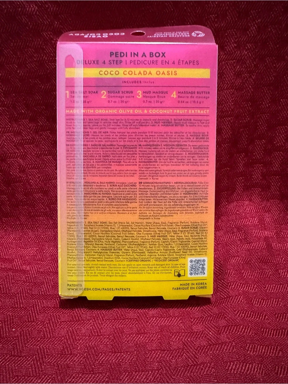 VOESH Pedi In A Box Coco Colada Oasis and 3 pack of assorted Mani moments.
